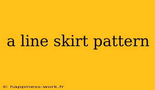 a line skirt pattern