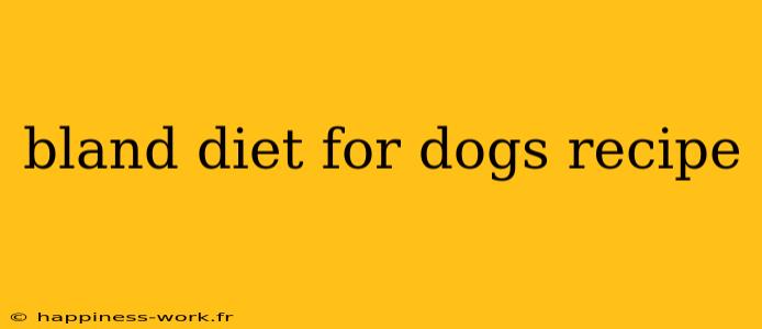 bland diet for dogs recipe