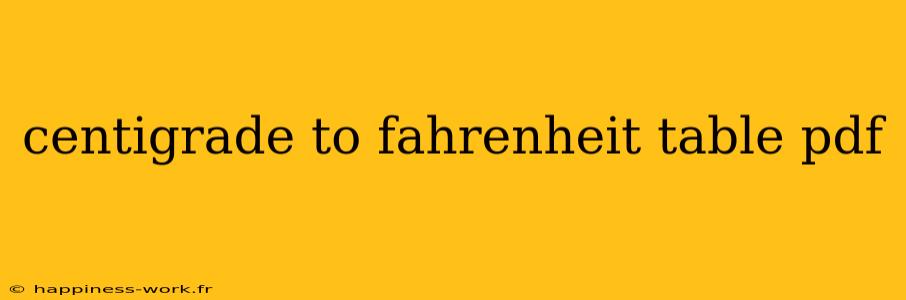 centigrade to fahrenheit table pdf