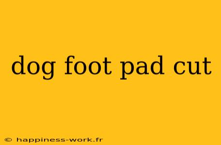 dog foot pad cut