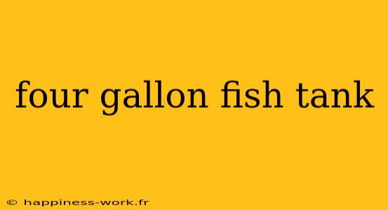 four gallon fish tank