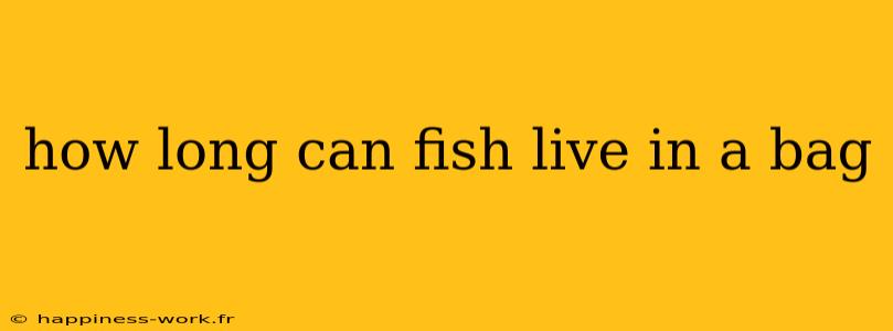 how long can fish live in a bag