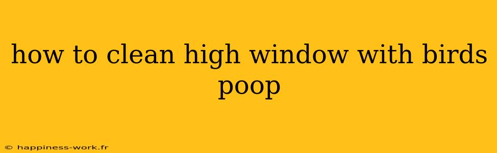 how to clean high window with birds poop