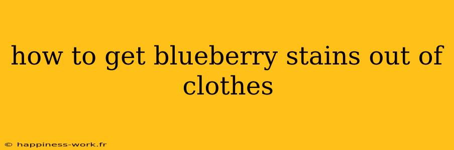 how to get blueberry stains out of clothes