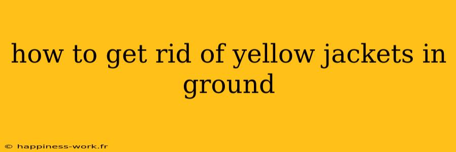 how to get rid of yellow jackets in ground