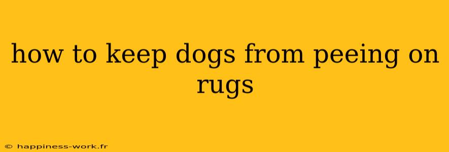 how to keep dogs from peeing on rugs