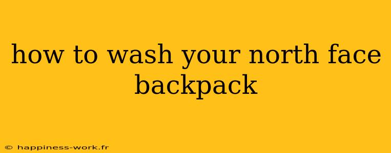 how to wash your north face backpack