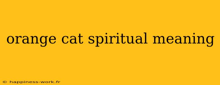 orange cat spiritual meaning