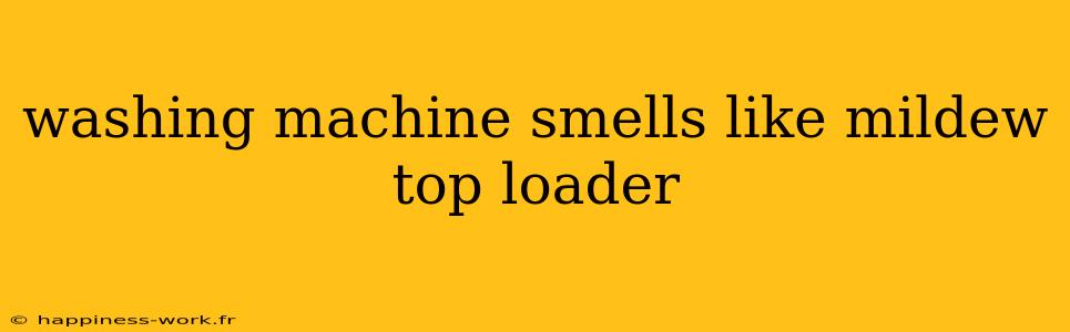 washing machine smells like mildew top loader