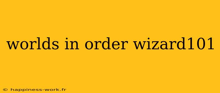 worlds in order wizard101