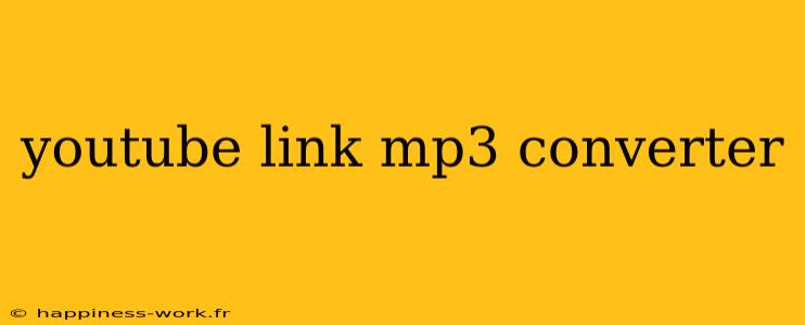 youtube link mp3 converter